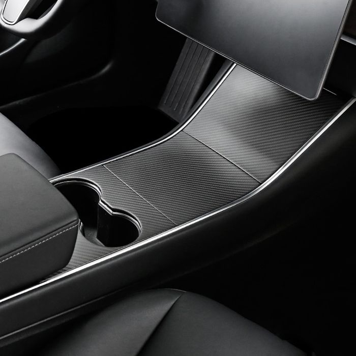 Накладки в салон карбон мат Тесла модель 3