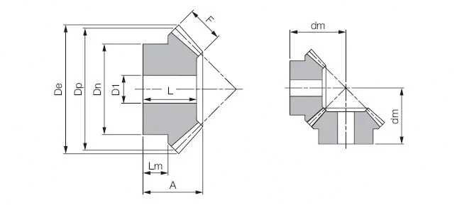 Koła stożkowe z aluminium precyzyjne, zęby proste