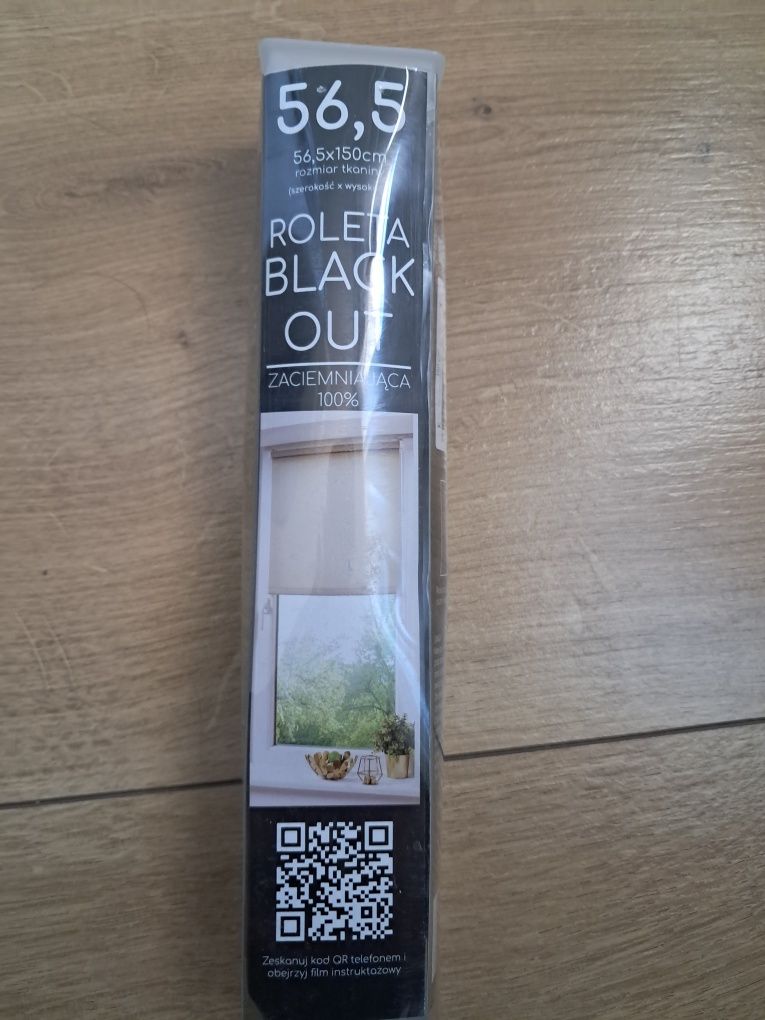 Roleta Black Out 56.5 cm ZACIEMNIAJĄCA 100 % szara nowa
