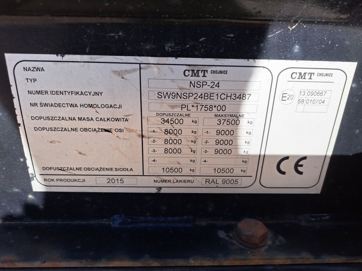 Naczepy CMT NSP 24 platformy 2018 r
