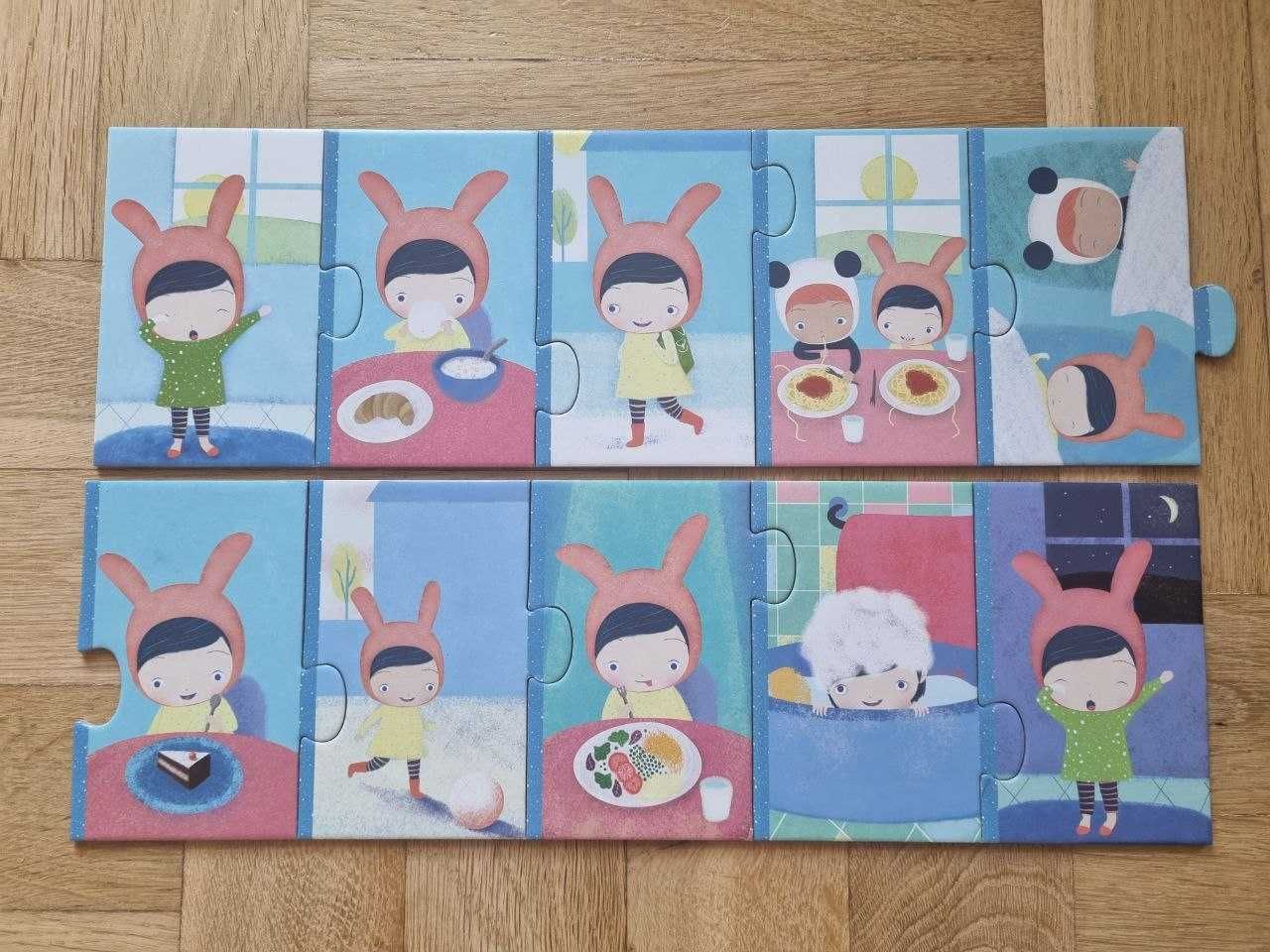 Puzzle Djeco – 2 zestawy historyjek (I’m dressing up + The Day)