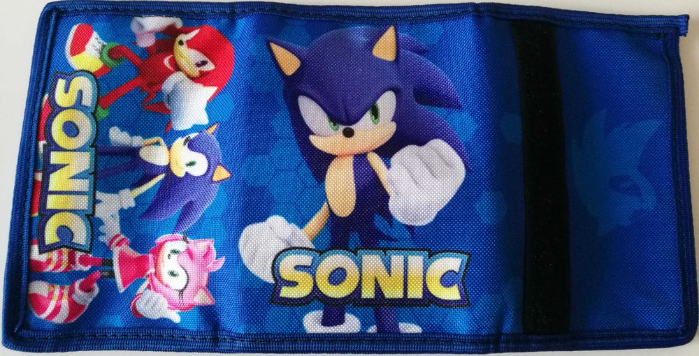 Saszetka Nerka SONIC HEDGEHOG + Portfel  wzór 2  NOWE komplety