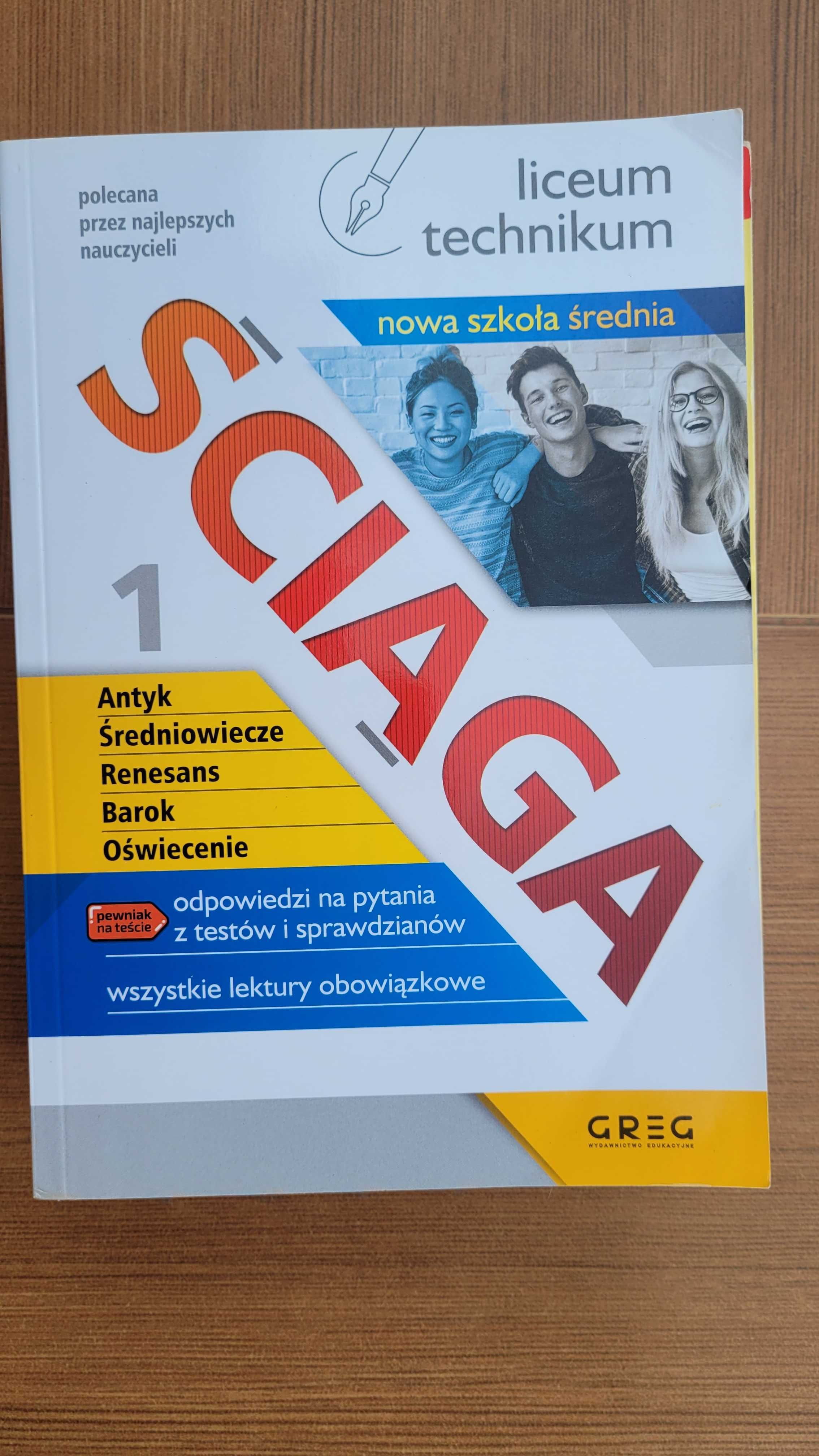 "Ściąga" = antyk-oświecenie oraz romantyzm,pozytywizm