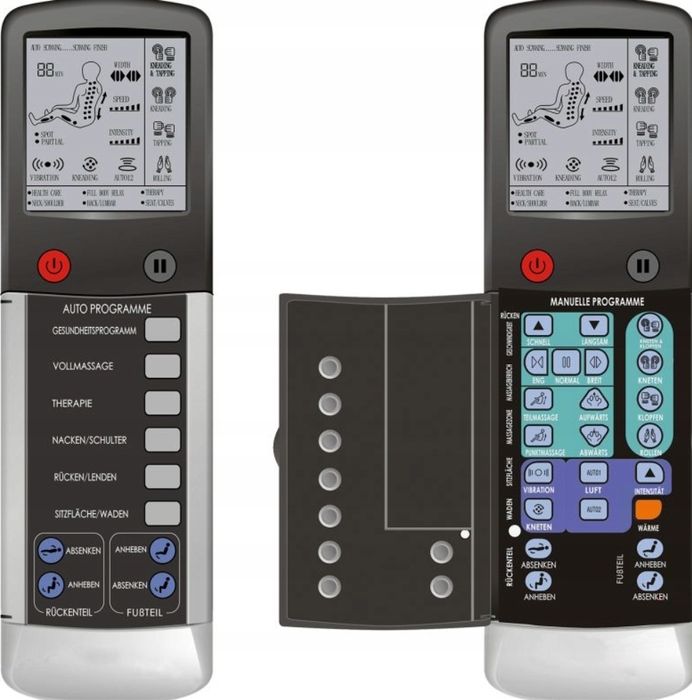 Komfort De Luxe Niemiecki skórzany fotel z masażem Skóra Naturalna