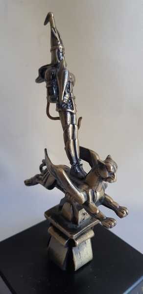 Статуэтка металлическая Батыр на летающем тигре винтаж ссср экспорт