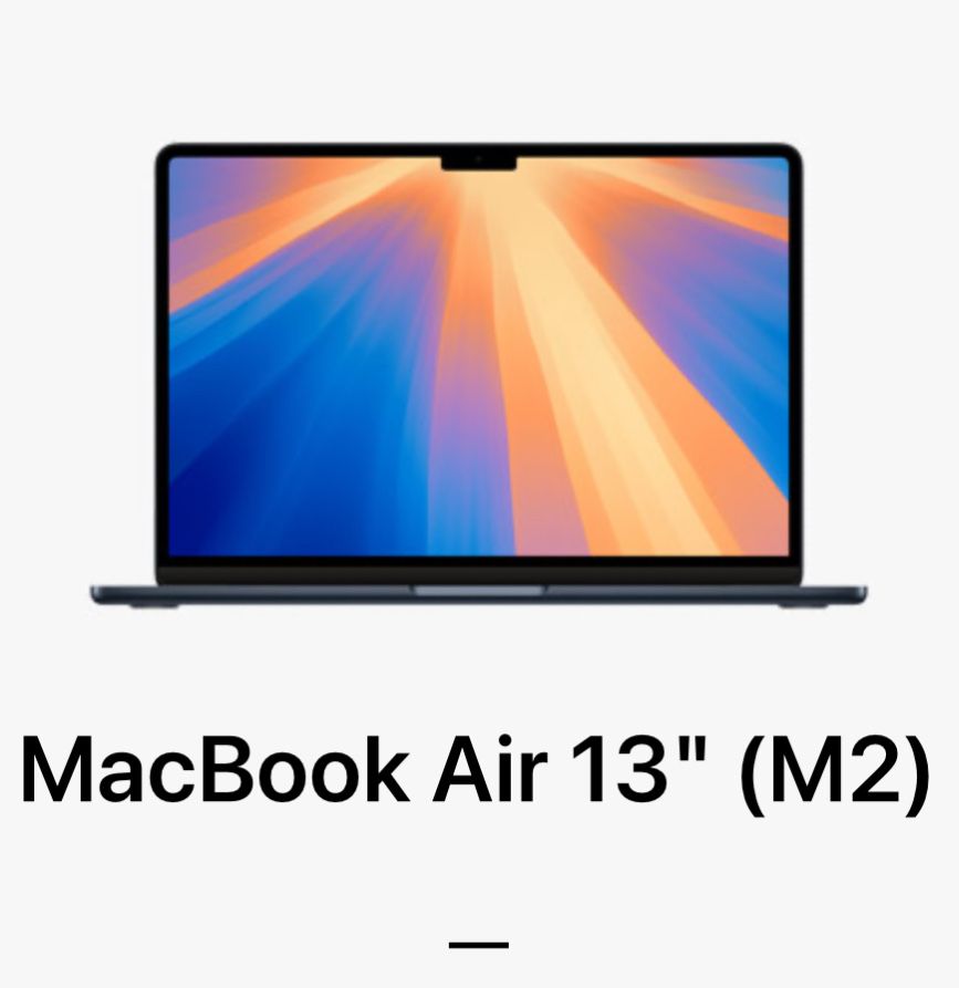 MacBook Air 13” M2 midnight Blue