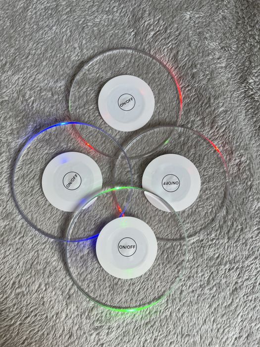Krążki LED kolorowe oświetlenie