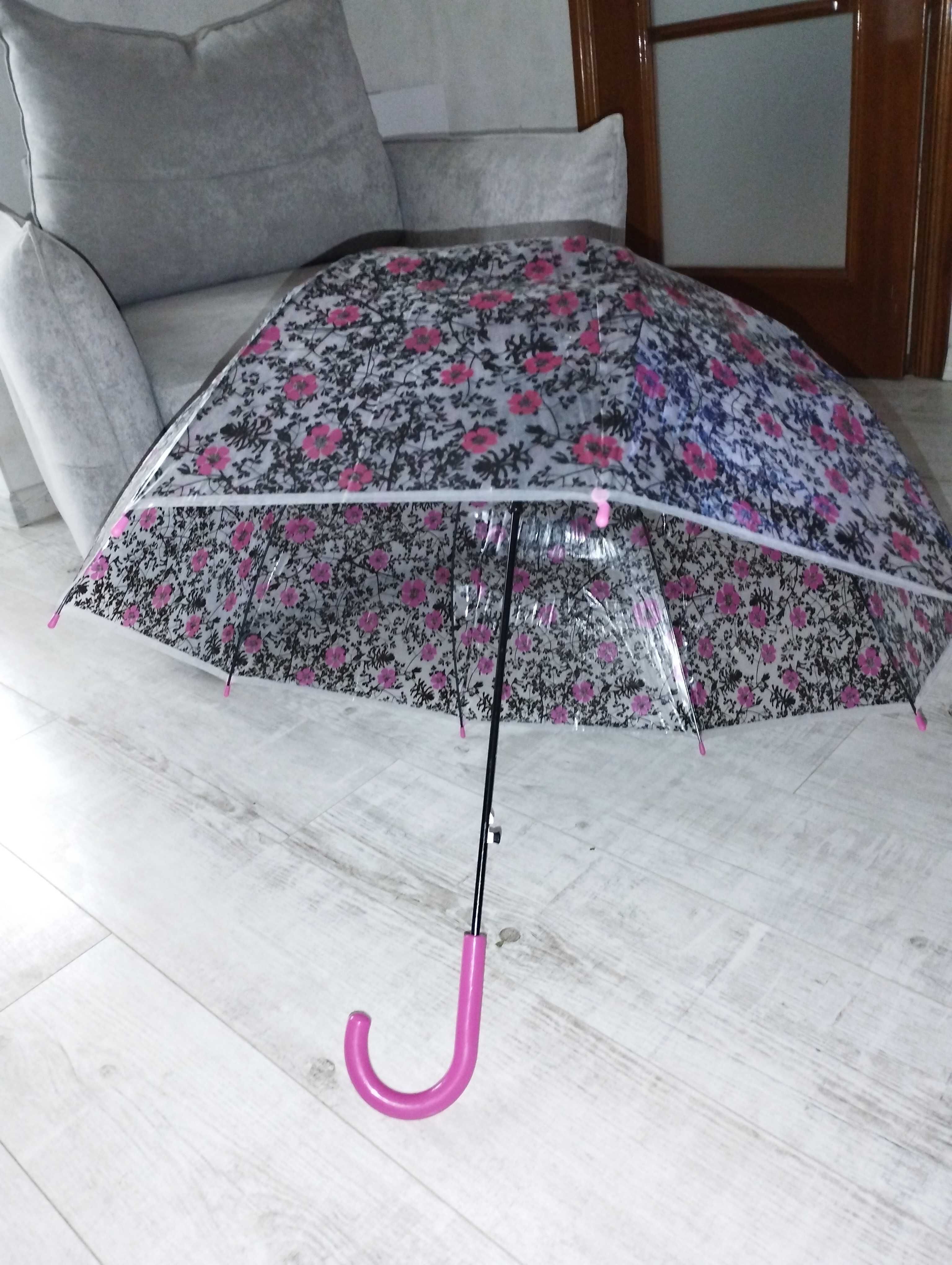 Зонт трость прозрачный