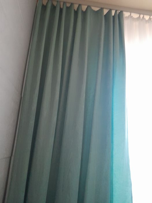 Zasłony 2szt  kolor miętowy wymiary szer.195cm wys.265cm