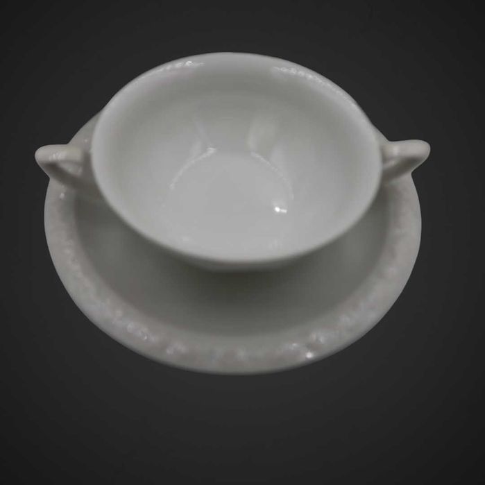 Rosenthal Biała Maria Bulionowka 6 szt +talerz Classic Rose B41/032405