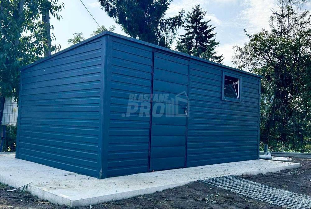 SCHOWEK - DOMEK OGRODOWY 4,5m x 3m okno antracyt grafit  4,5x3 GP215