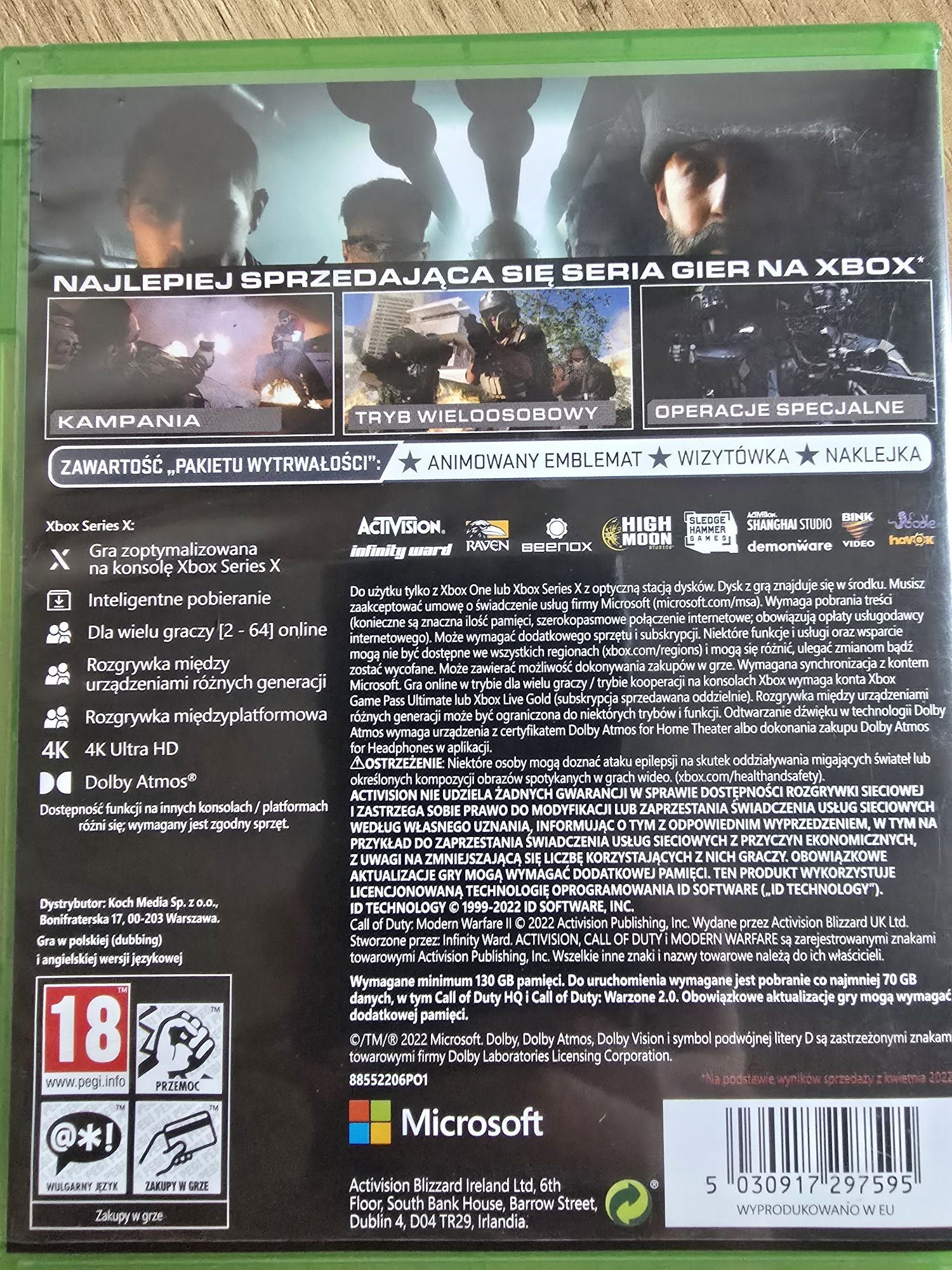 Call of Duty Modern Warfare 2 na Xbox - wersja PL stan bdb