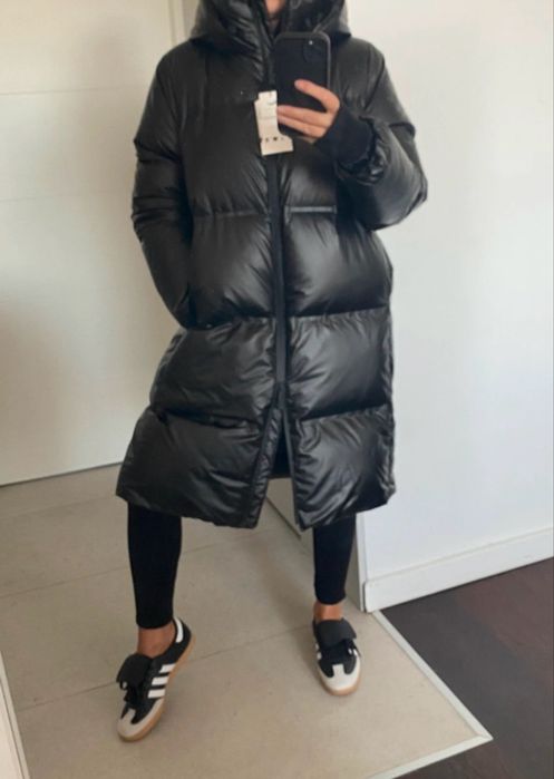 Пуховик жіночий чорний лімітований ZARA