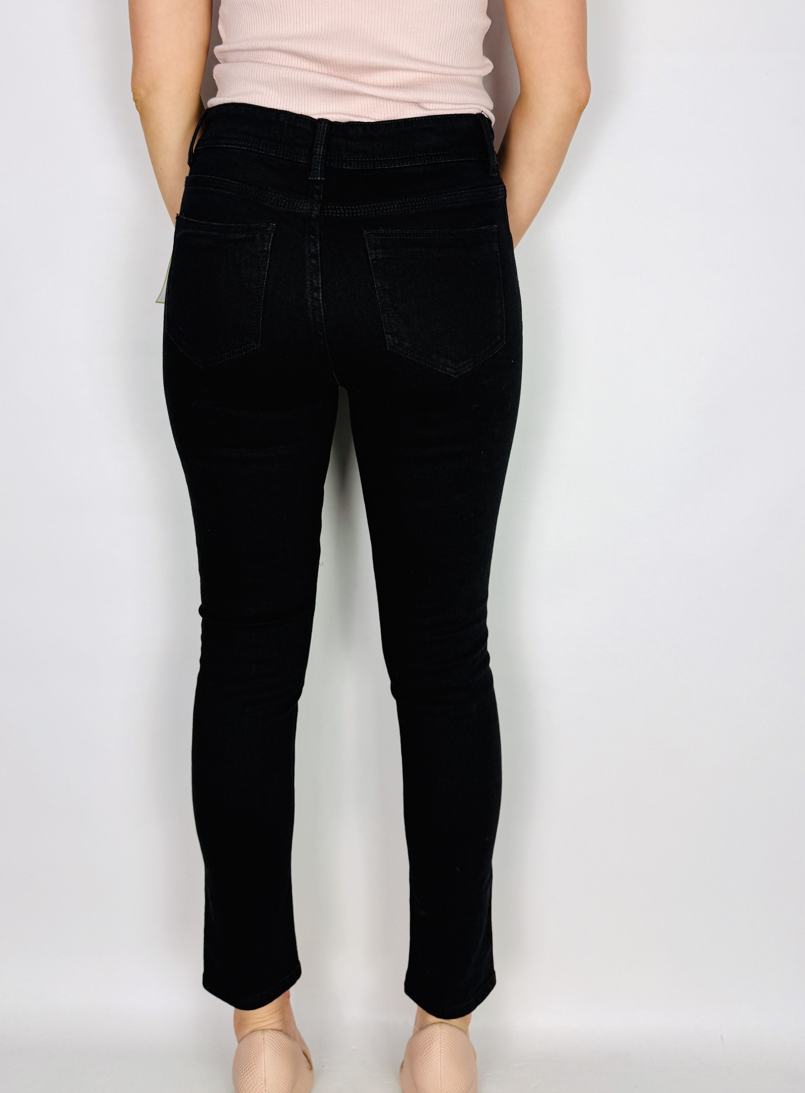 Czarne jeansy skinny z wysokim stanem XS 34 By Very