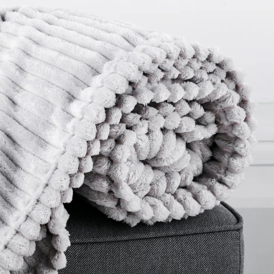 Koc bed & you mikrofibra na kanapę sofę szary polar