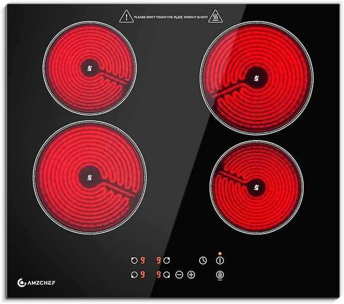 4-Strefowa Płyta ceramiczna Amzchef FS-R55S-PRS01B Timer (410b)