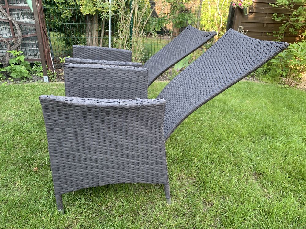 Komplet 3 rozkładanych krzeseł ogrodowych