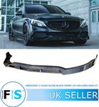 Губа на передний бампер сплитер Mercedes W205 юбка обвес ц клас губа