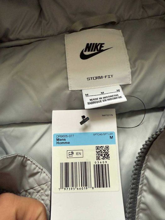 ОРИГІНАЛ! Пуховик Nike Sf Wr Pl-Fld Hd Jkt Grey S M L XL | DR9605-077