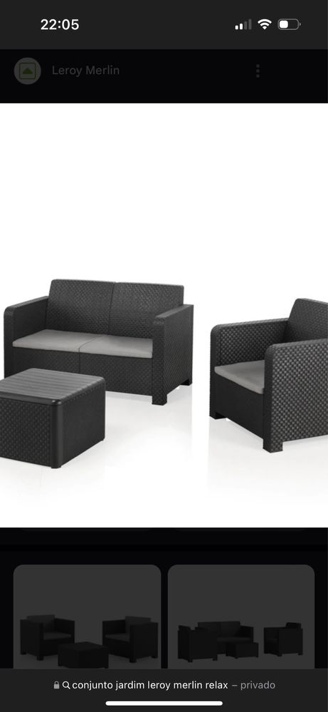 Conjunto de jardim relax