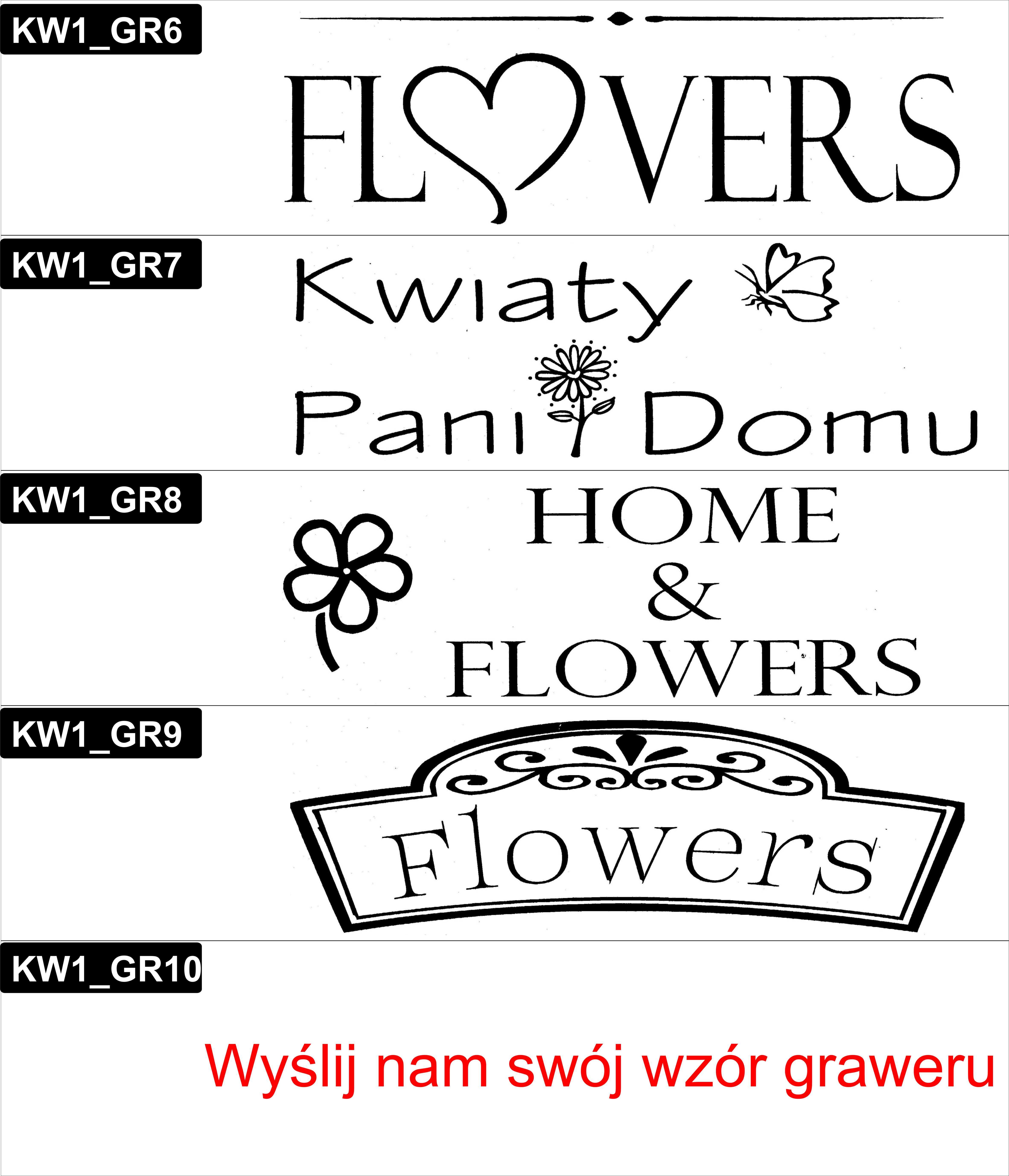 Kwietnik z donicami na kwiaty, drabinka na kwiaty z grawerem 80x40