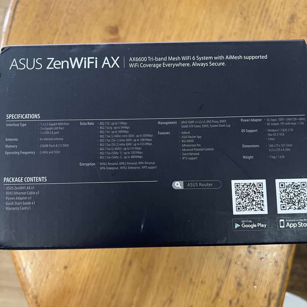 Asus Zenwifi Ax (Xt8) Wi-Fi Aimesh Ax6600 - NOVO