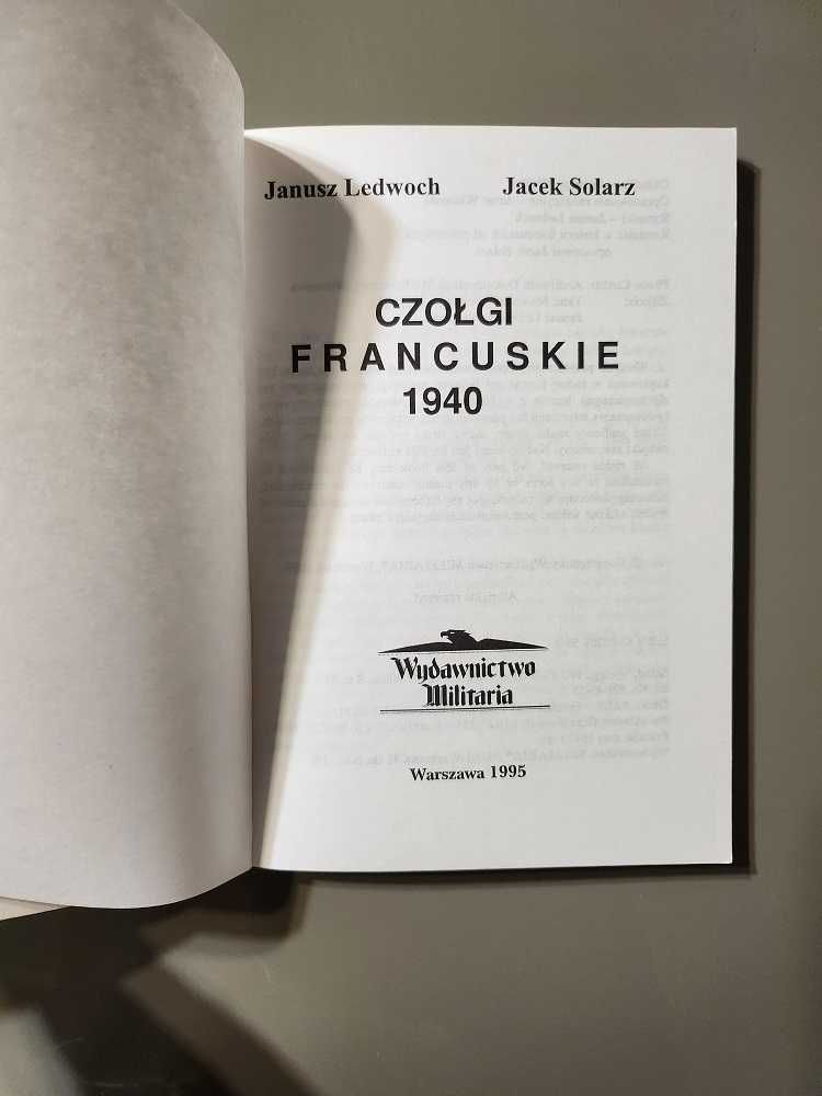 Czołgi francuskie 1940 Jacek Solarz Janusz Ledwoch