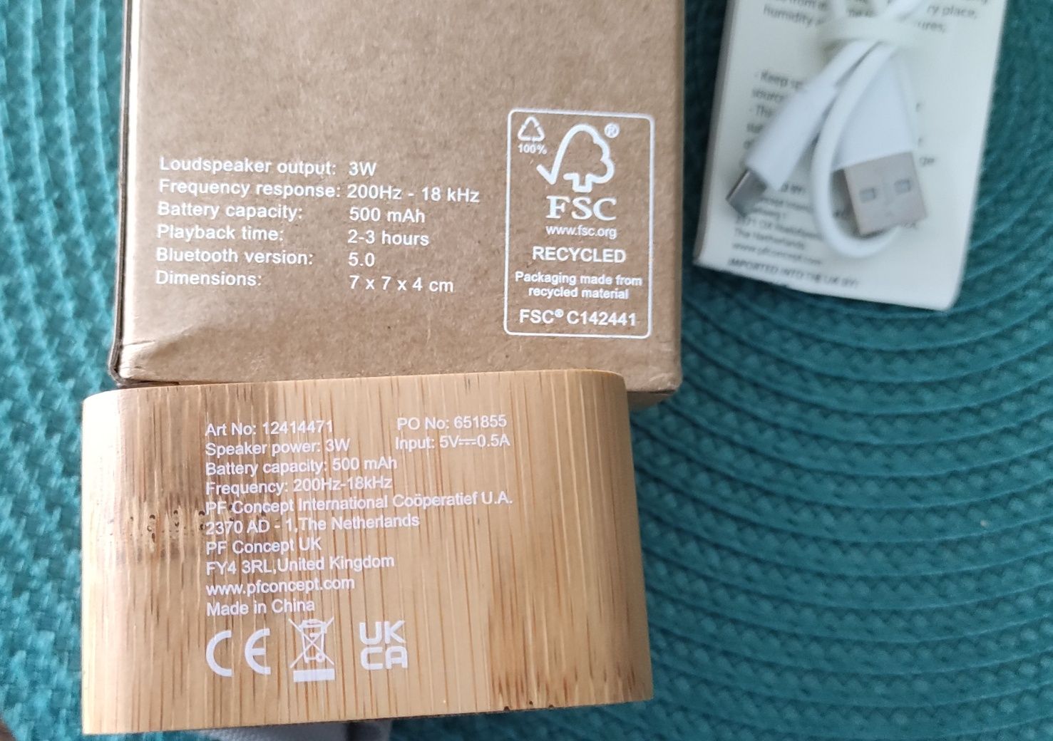 Bambusowy głośnik Bluetooth