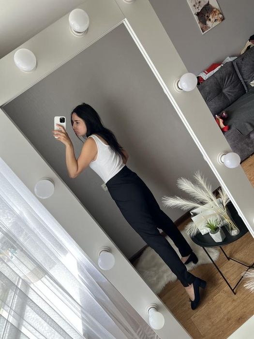 Нові чорні 14 розмір трикотажні лосіни легінси штани цупкі