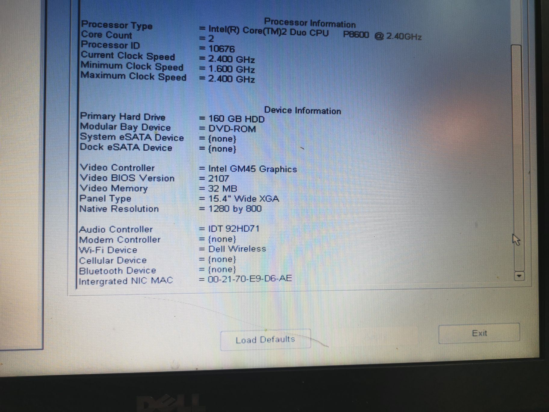Laptop dell latitude e6500 windows 7