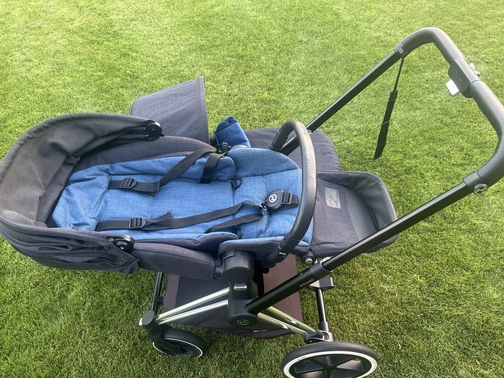 Wózek dzecięcy cybex piram z siedziskiem lux 2w1 granat