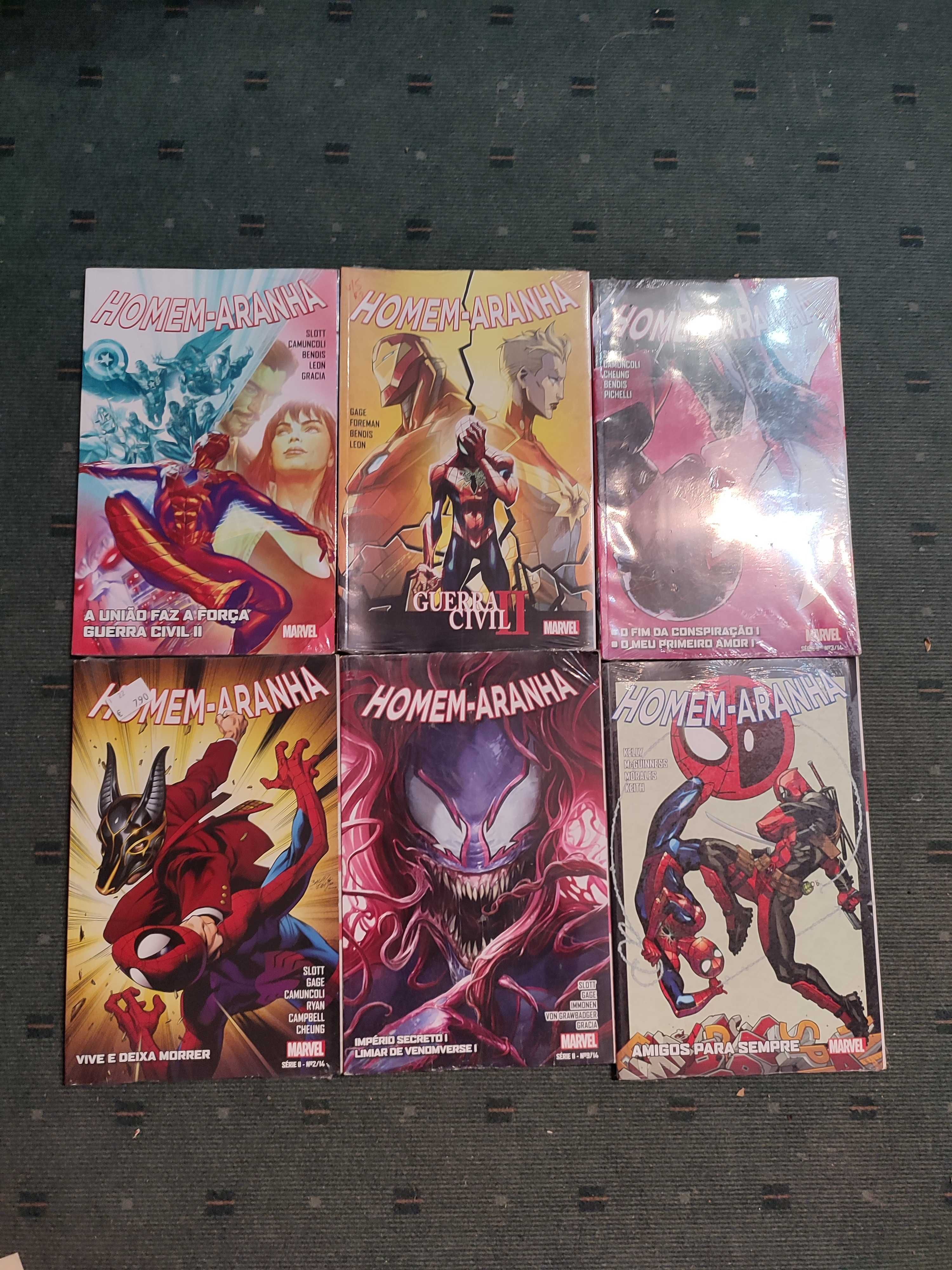 6 livros BD marvel Homem-Aranha
