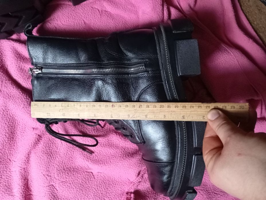 Ботинки женские зимние кожаные на платформе сапоги р40 Испания