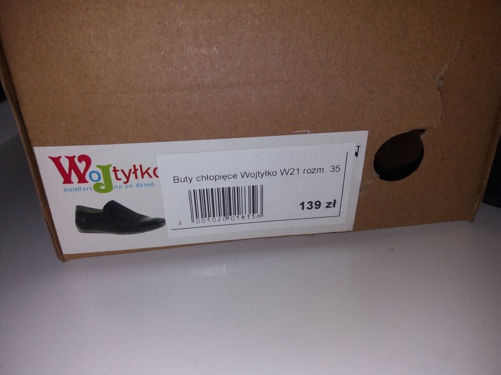 Buty 35 trzewiki chłopięce komunijne