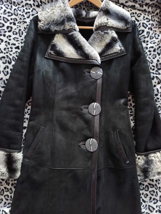 Дублянка натуральна хутро шиншили Италия дубльонка довга