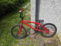 Rower BMX, czerwony, B'TWIN