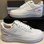 Biały|Sportowe-Damskie Nike AirForce1 x Supreme UnisexTrampki 45