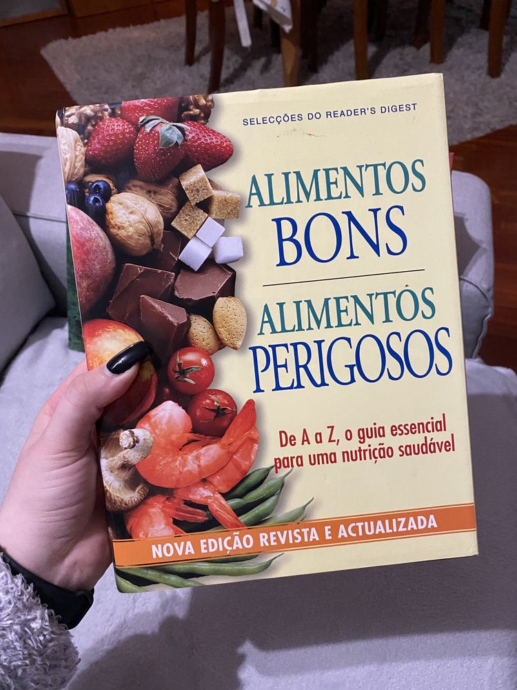 Livros de alimentos bons e alimentos perigosos