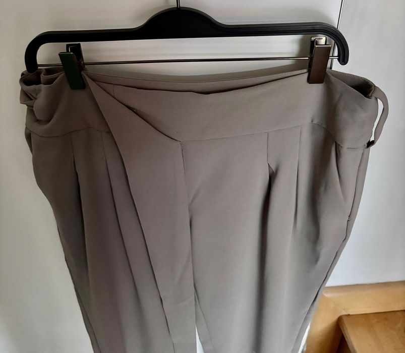 MANGO  Spodnie Casual z wiązaniem w pasie M L