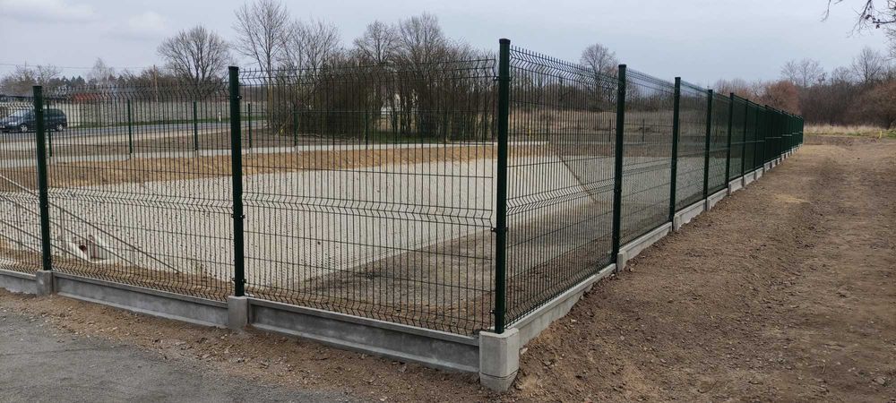 Ogrodzenia panelowe 3D 123 153 Grafit Antracyt 4mm podmurówka