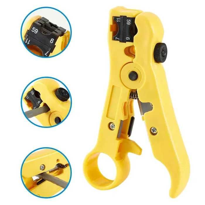 Uniwersalny ściągacz izolacji do kabli UTP STP RG