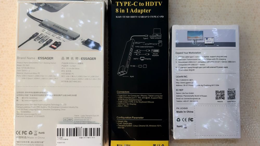 Хаб/док станция 8в1 7в1 4в1 оригинал.