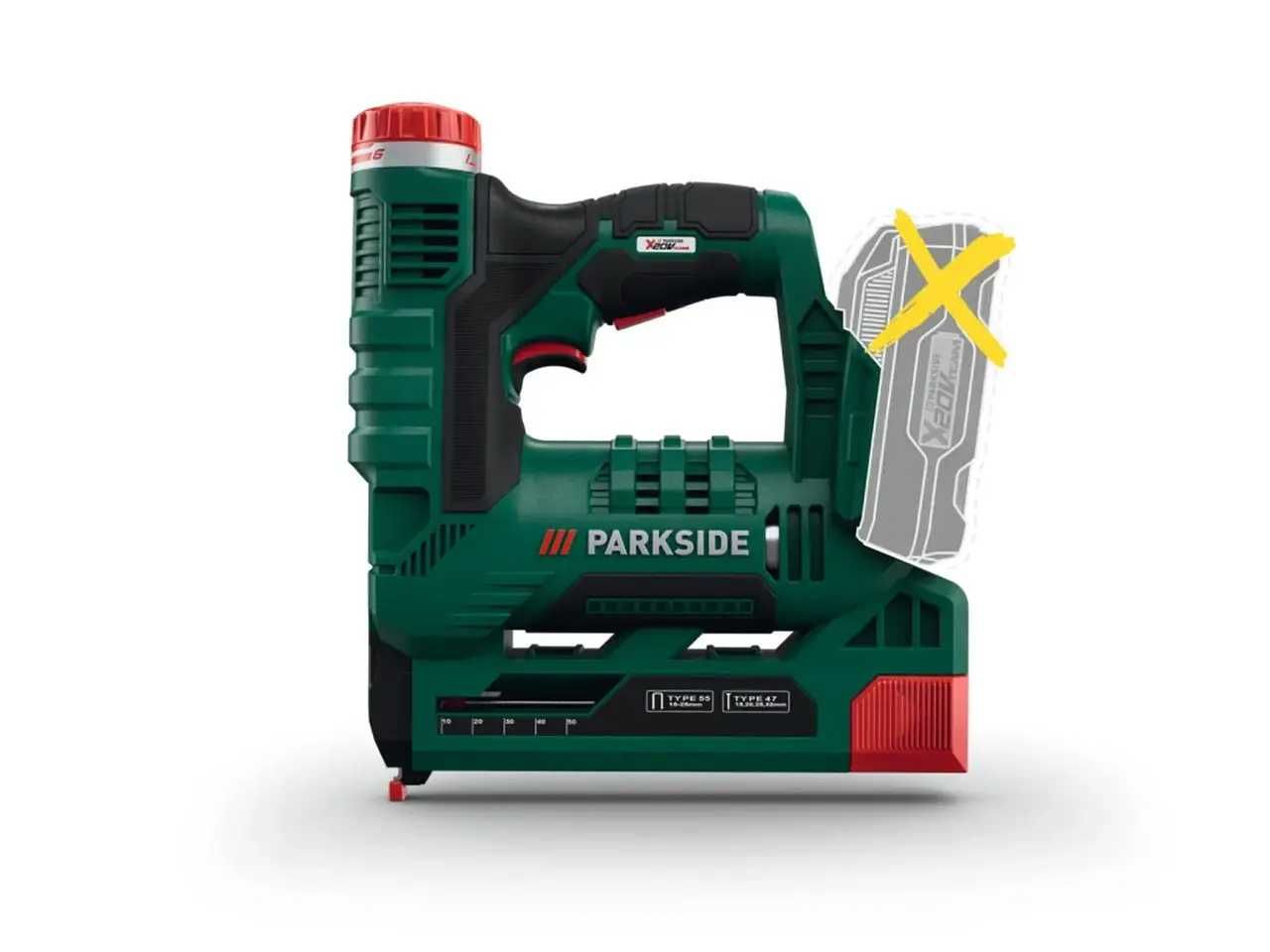 Акумуляторний степлер PARKSIDE PAT 20-Li A1 / для скоб і цвяхів