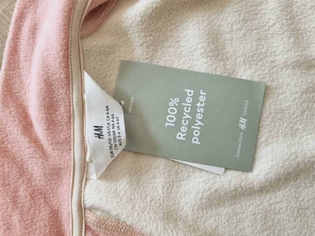 Флисовая кофта h&m 110-116 см