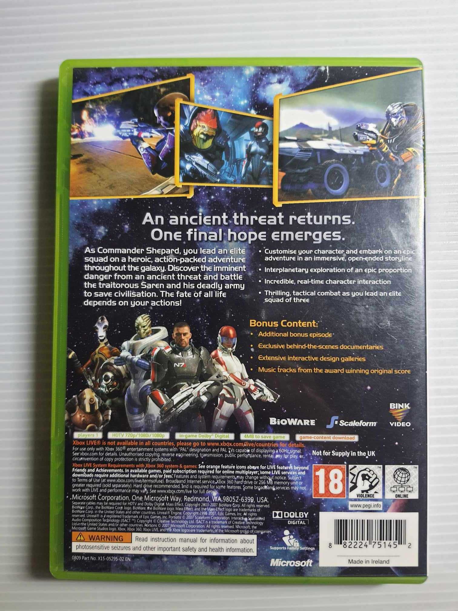 Xbox 360 Mass Effect Bonus Disc   Język polski.