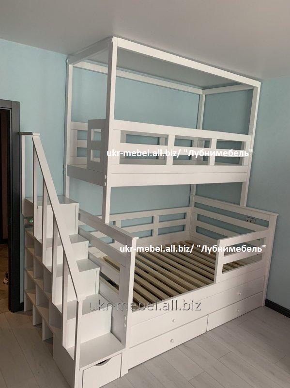 Ліжко двоярусне дерев'яне Мода (кровать двухъярусная)