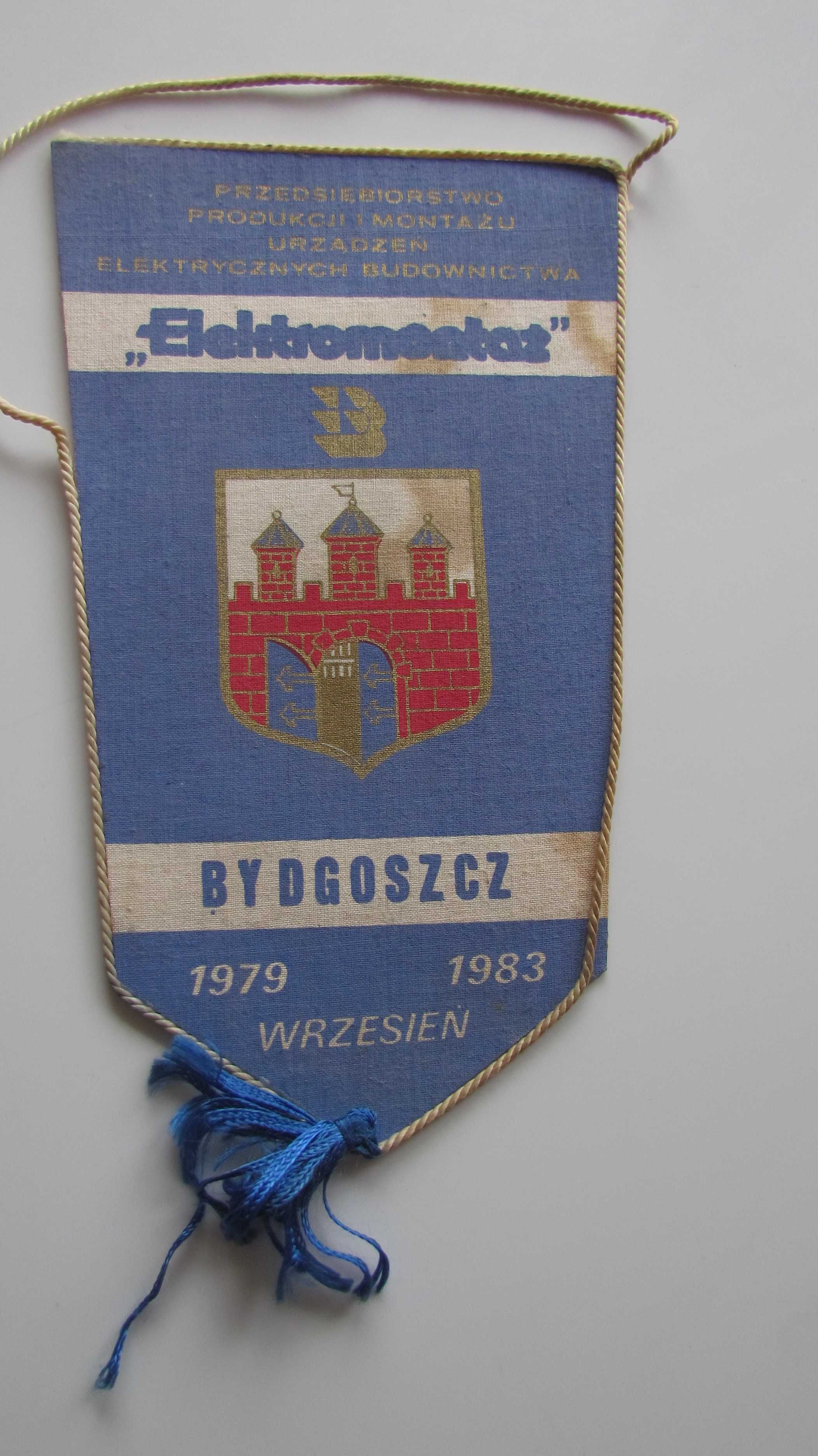 Proporczyk Elektromontaż Bydgoszcz 5 lat herb 1983