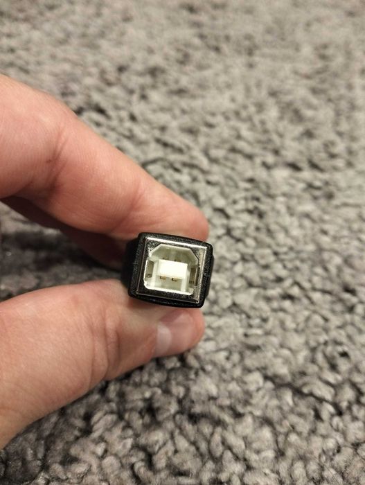 Adapter USB A-B czarny