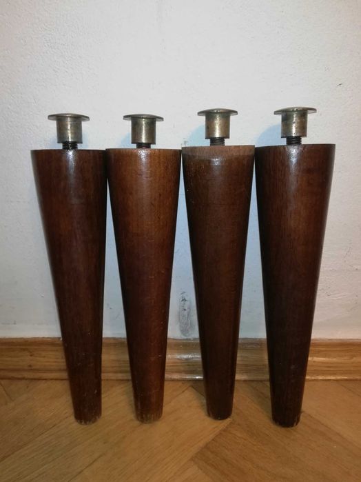 Nogi stożkowe od starej komody PRL - Retro Vintage