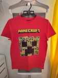 Minecraft koszulka czerwona rozm 158 na licencji